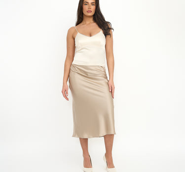 Classic Elegant Skirt- Champagne