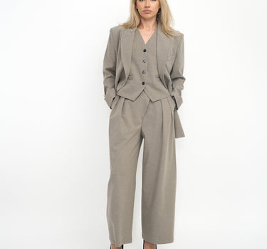 Eve Structured Oversized Blazer-Grey