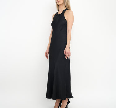 Natalia Cross  Back  Long Dress Black