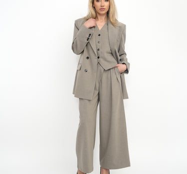 Eve Structured Oversized Blazer-Grey