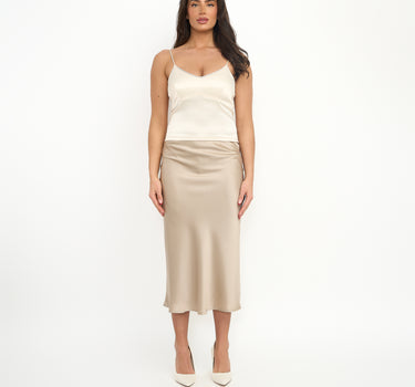 Classic Elegant Skirt- Champagne