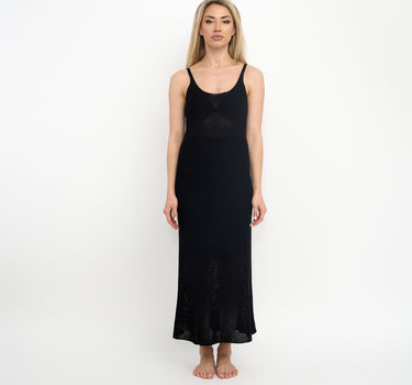 Knit Maxi Dress -Black