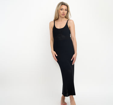 Knit Maxi Dress -Black