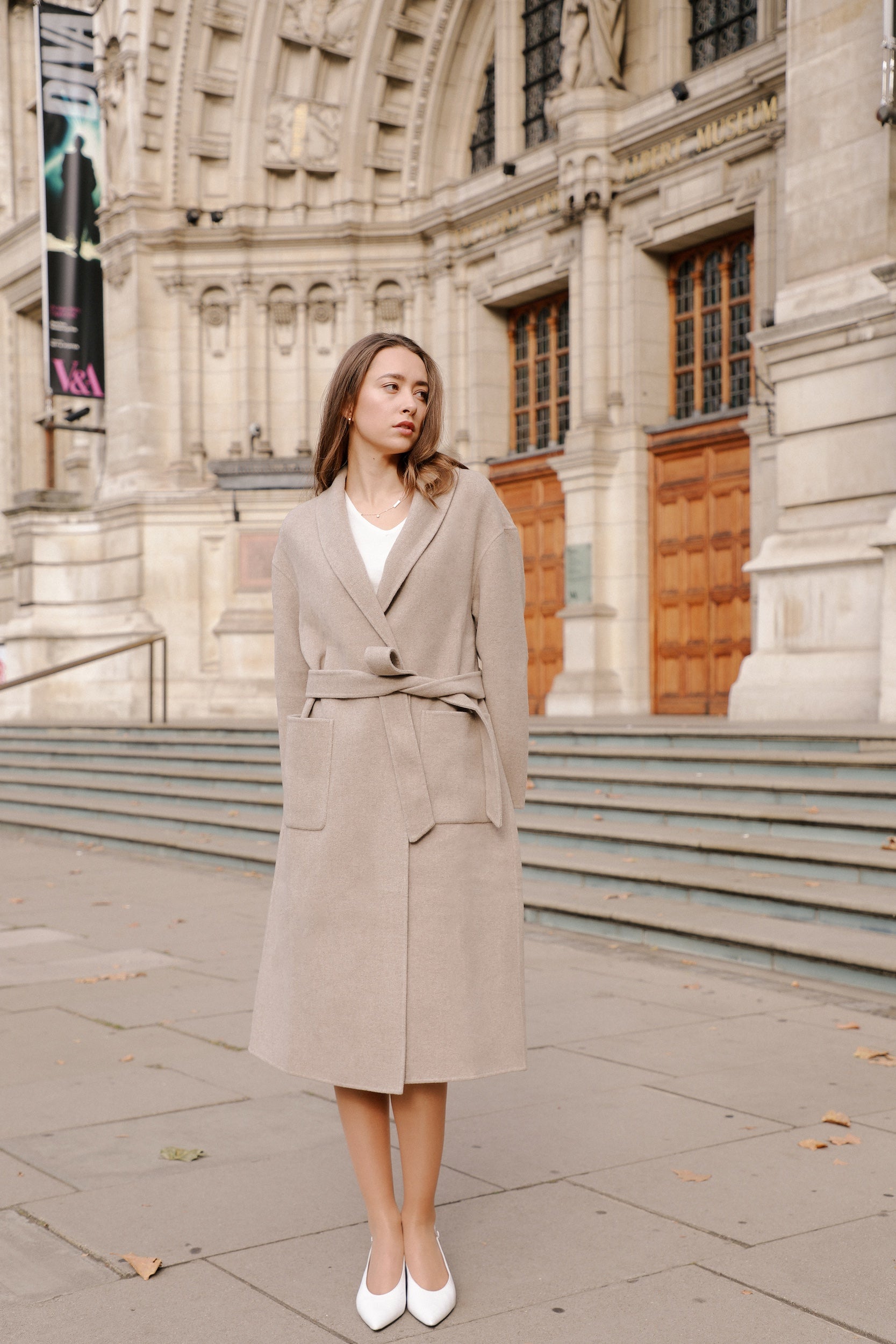 ladies cashmere dressing gown - camel product info and reviews DRESSING GOWN CASHMERE LONG Martina Vidal Venezia