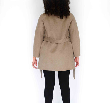 100% Cashmere Elegance Mid-Length Coat CA005 - Natural Camel