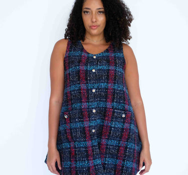 A-line flared vest dress - 02