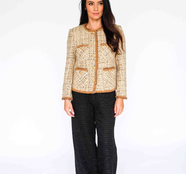 Mocha Tweed Top - Mocha