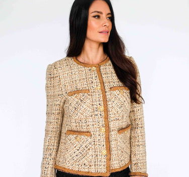 Mocha Tweed Top - Mocha