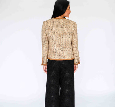 Mocha Tweed Top - Mocha