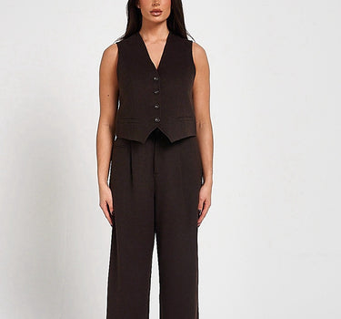 Brown cashmere Co-ord (waistcoat&trousers)