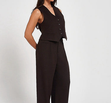 Brown cashmere Co-ord (waistcoat&trousers)