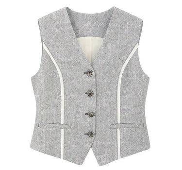 Luna Waistcoat Light Grey