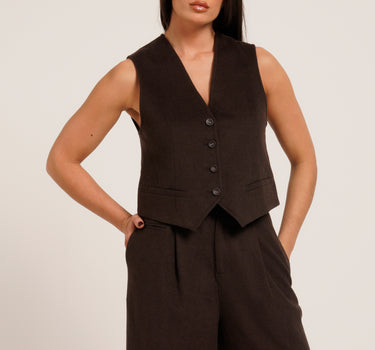 Brown cashmere Co-ord (waistcoat&trousers)