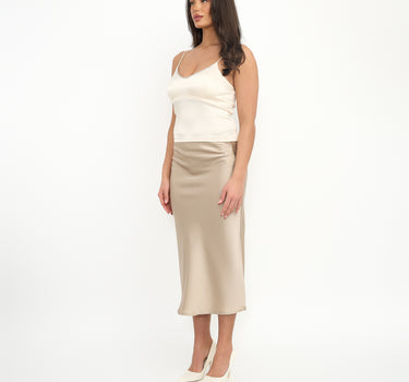 Classic Elegant Skirt- Champagne