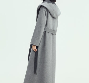 Sarah grey two tone long coat